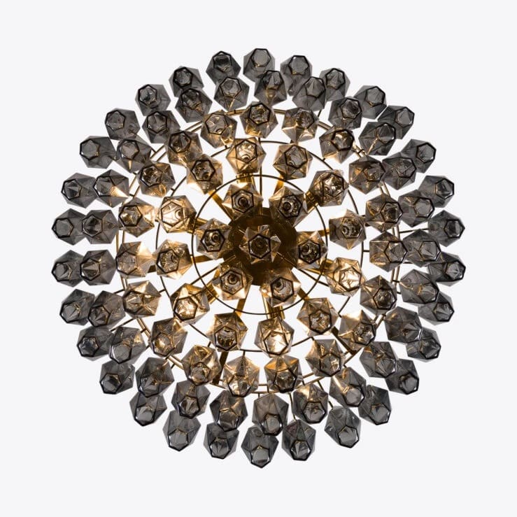 Pure White Lines Smoke Sorrento Chandelier