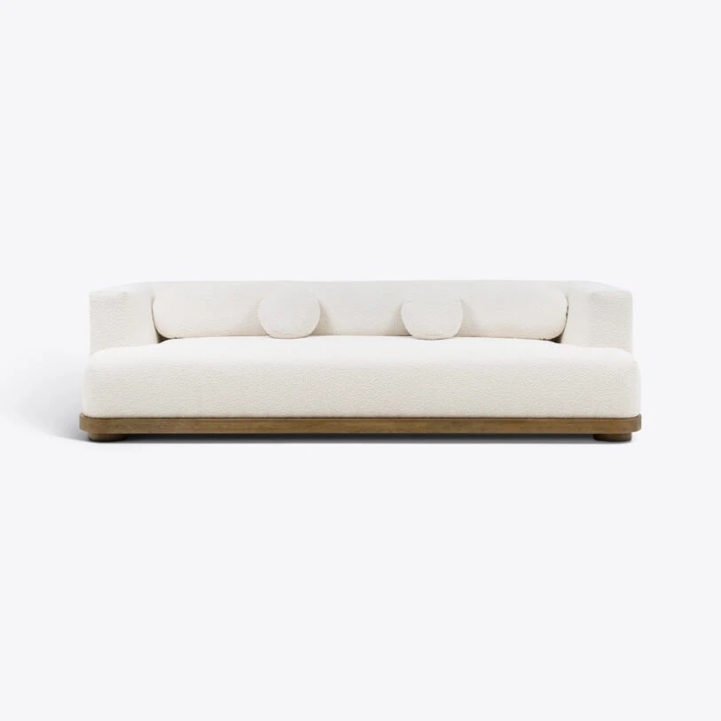 Pure White Lines Juliet Three Seater Bouclé Sofa