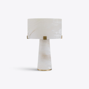 Pure White Lines - Eris Table Lamp - Large