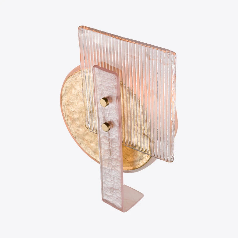 Pure White Lines Hera Murano Style Wall Light
