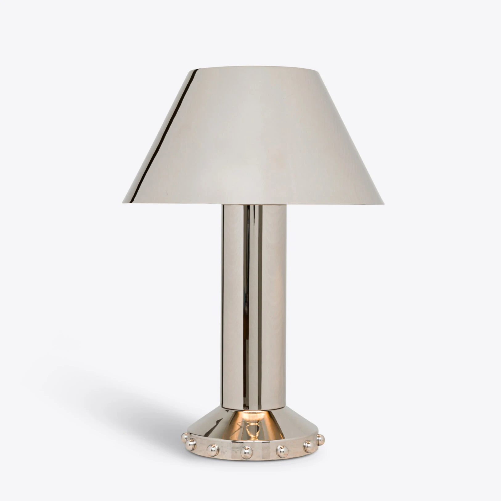 Pure White Lines - Structure Table Lamp A – Shiny Nickel