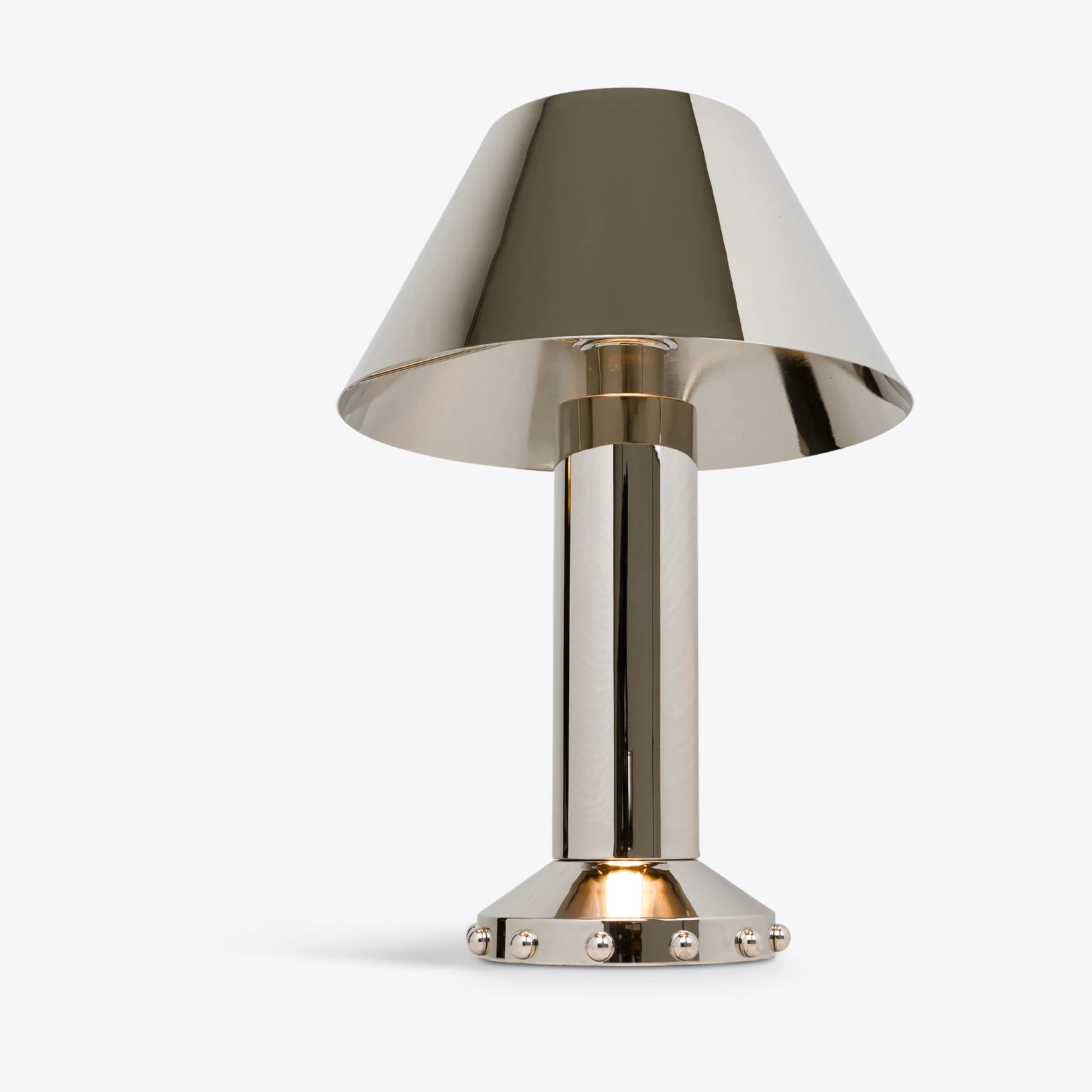 Pure White Lines - Structure Table Lamp A – Shiny Nickel