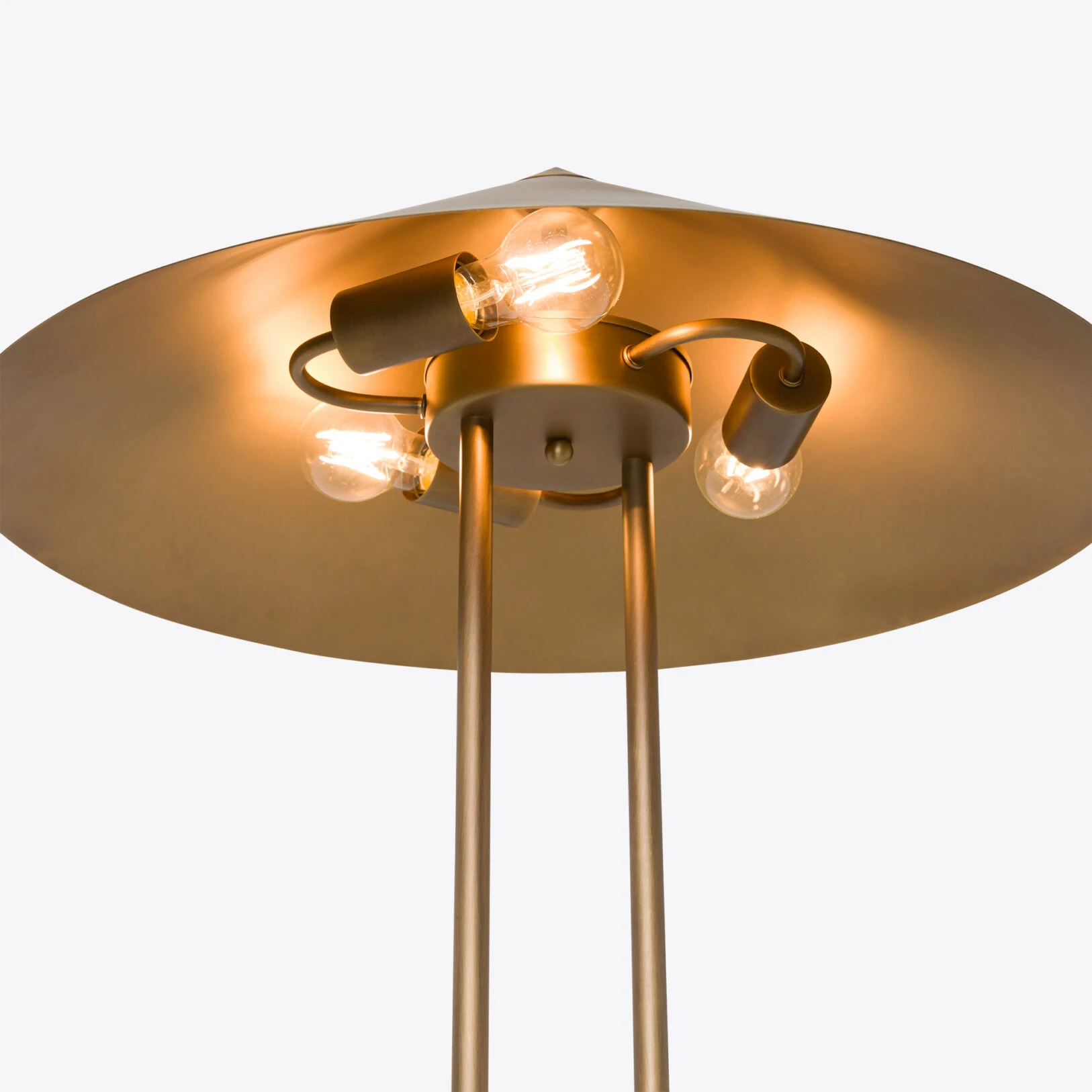 Pure White Lines - Titan Floor Lamp - Aged Brass