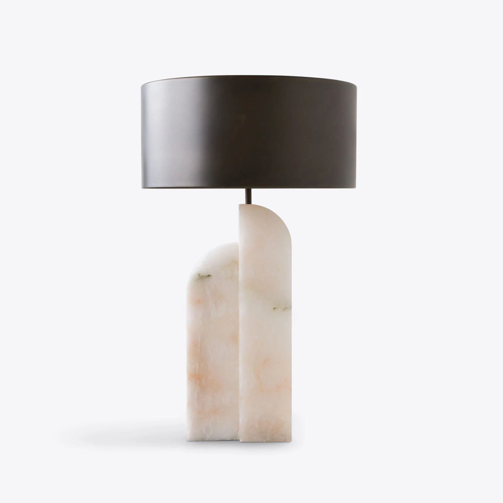 Pure White Lines - Reykjavic Alabaster Table Lamp