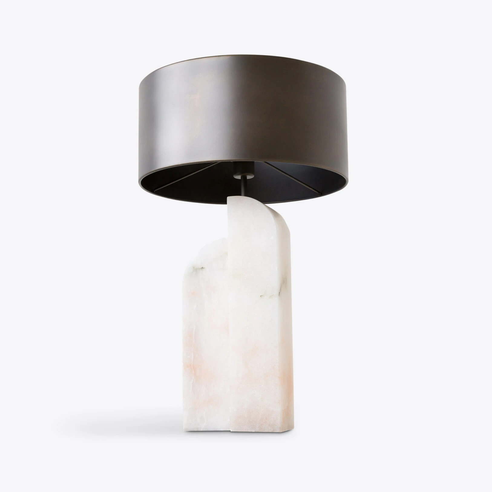 Pure White Lines - Reykjavic Alabaster Table Lamp