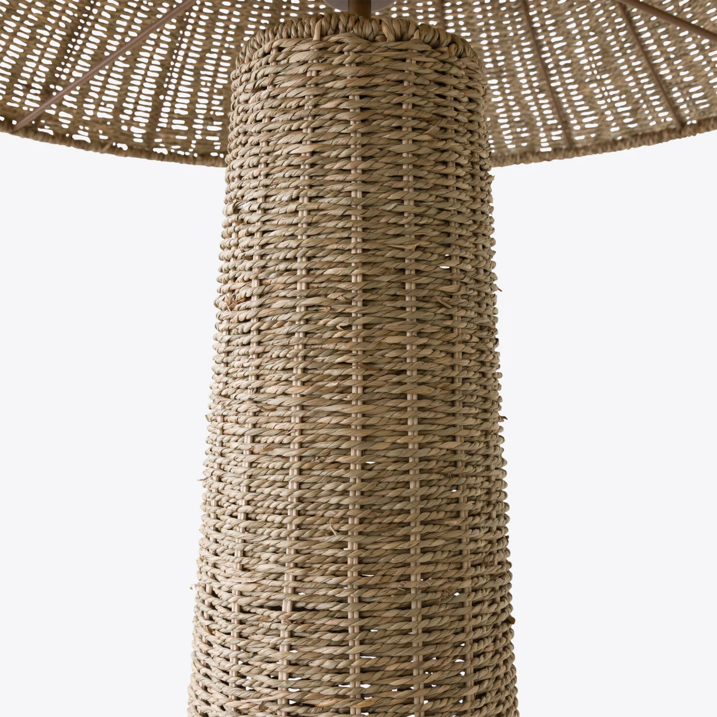 Pure White Lines - Hanoi Seagrass Standing Lamp