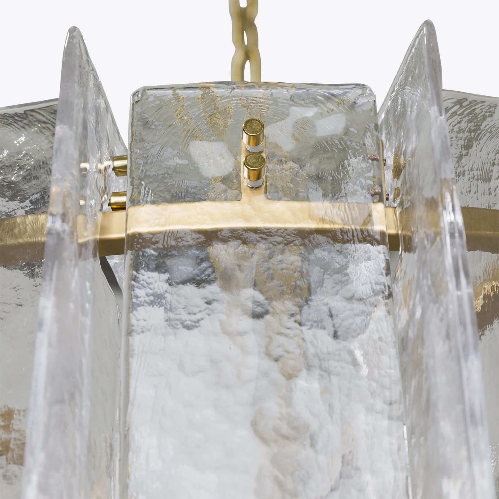 Pure White Lines - Clear Berlin Spiral Chandelier - Large