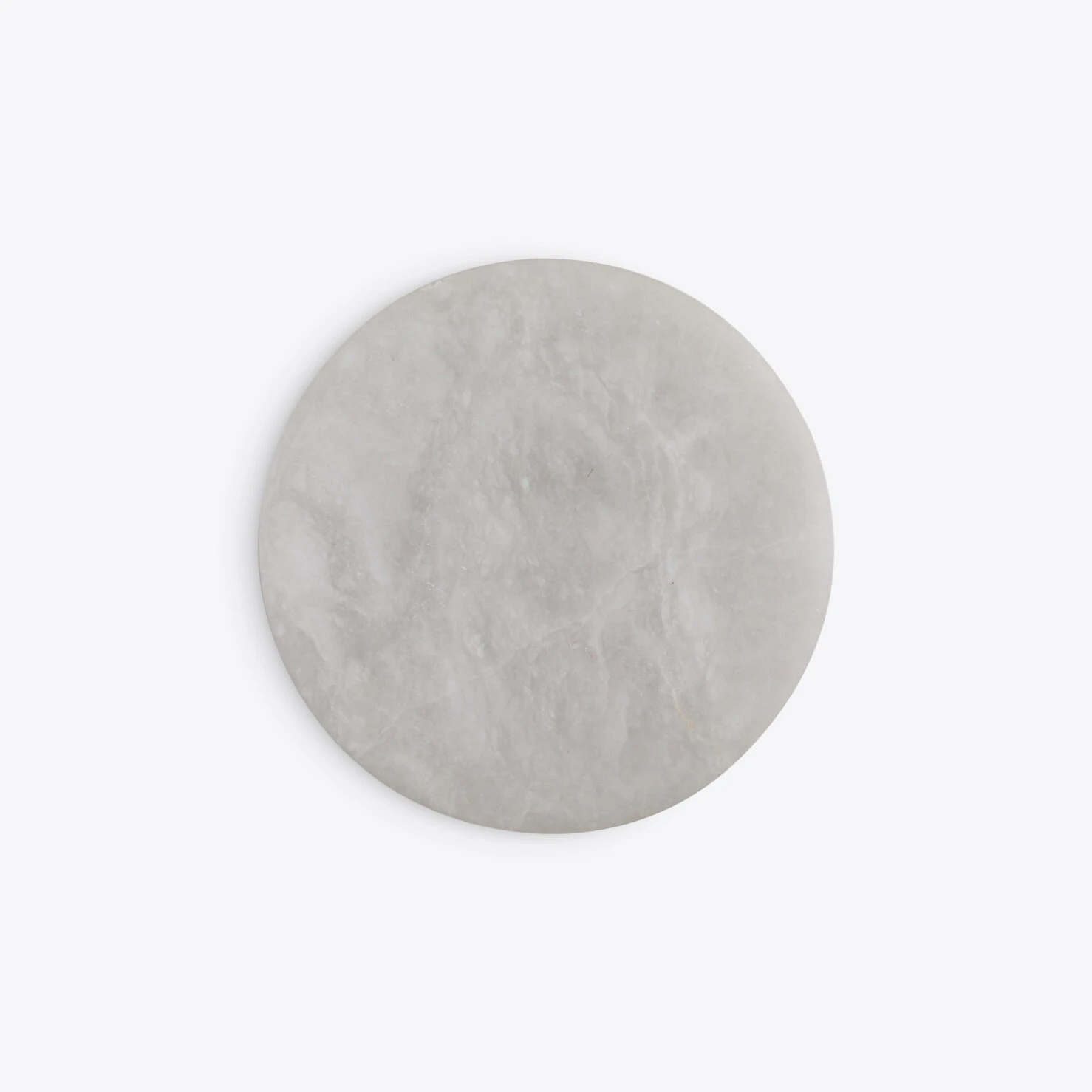 Pure White Lines - Puck Alabaster Wall or Ceiling Lamp