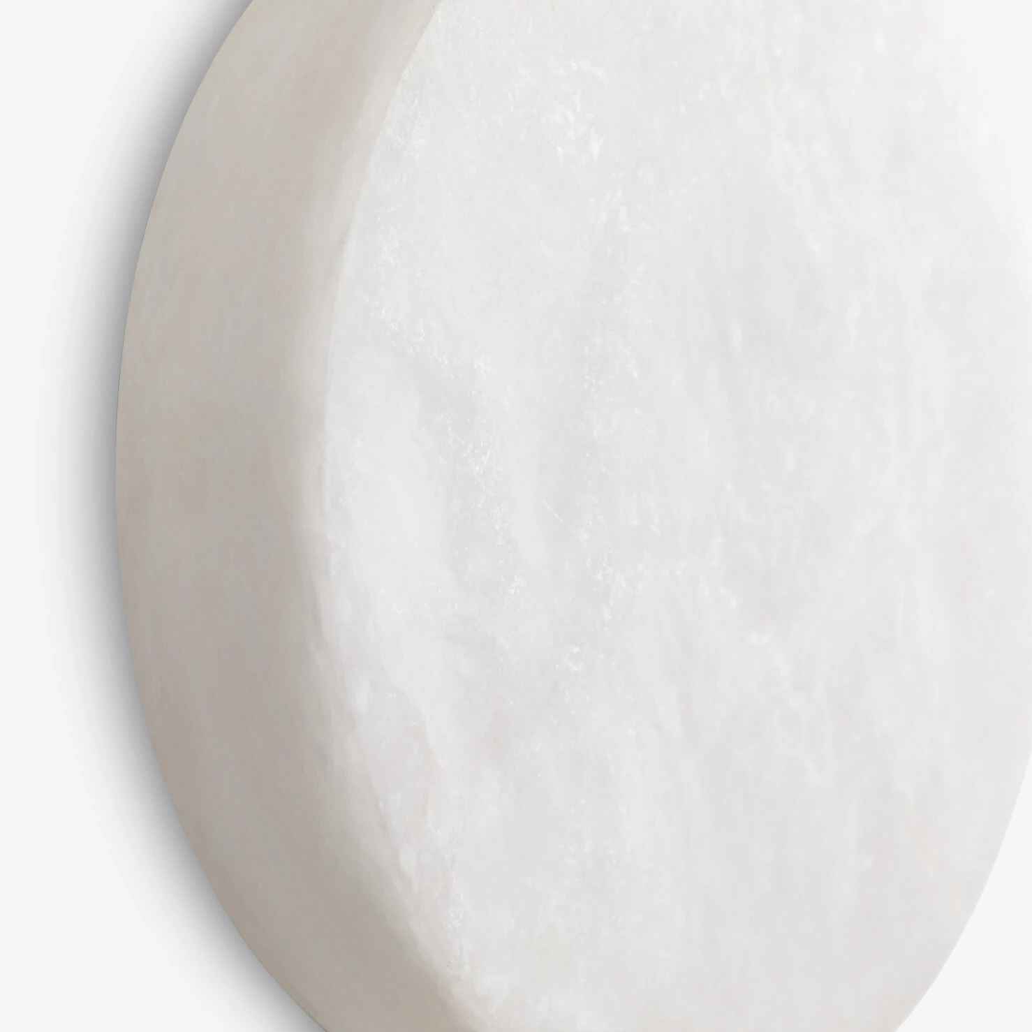 Pure White Lines - Puck Alabaster Wall or Ceiling Lamp