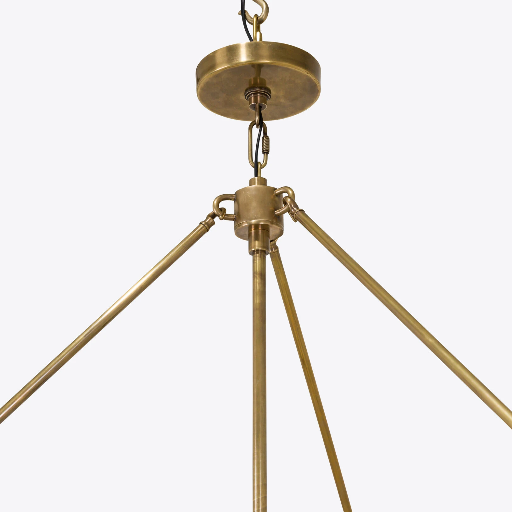 Pure White Lines - Winnie Alabaster Chandelier - Small