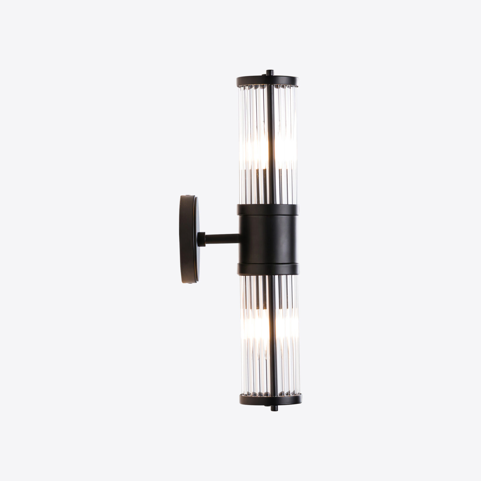 Pure White Lines - Double Hendrix Wall Lamp - Bronze