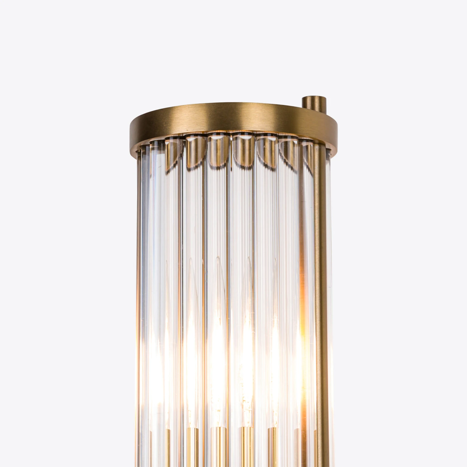 Pure White Lines - Double Hendrix Wall Lamp - Brass