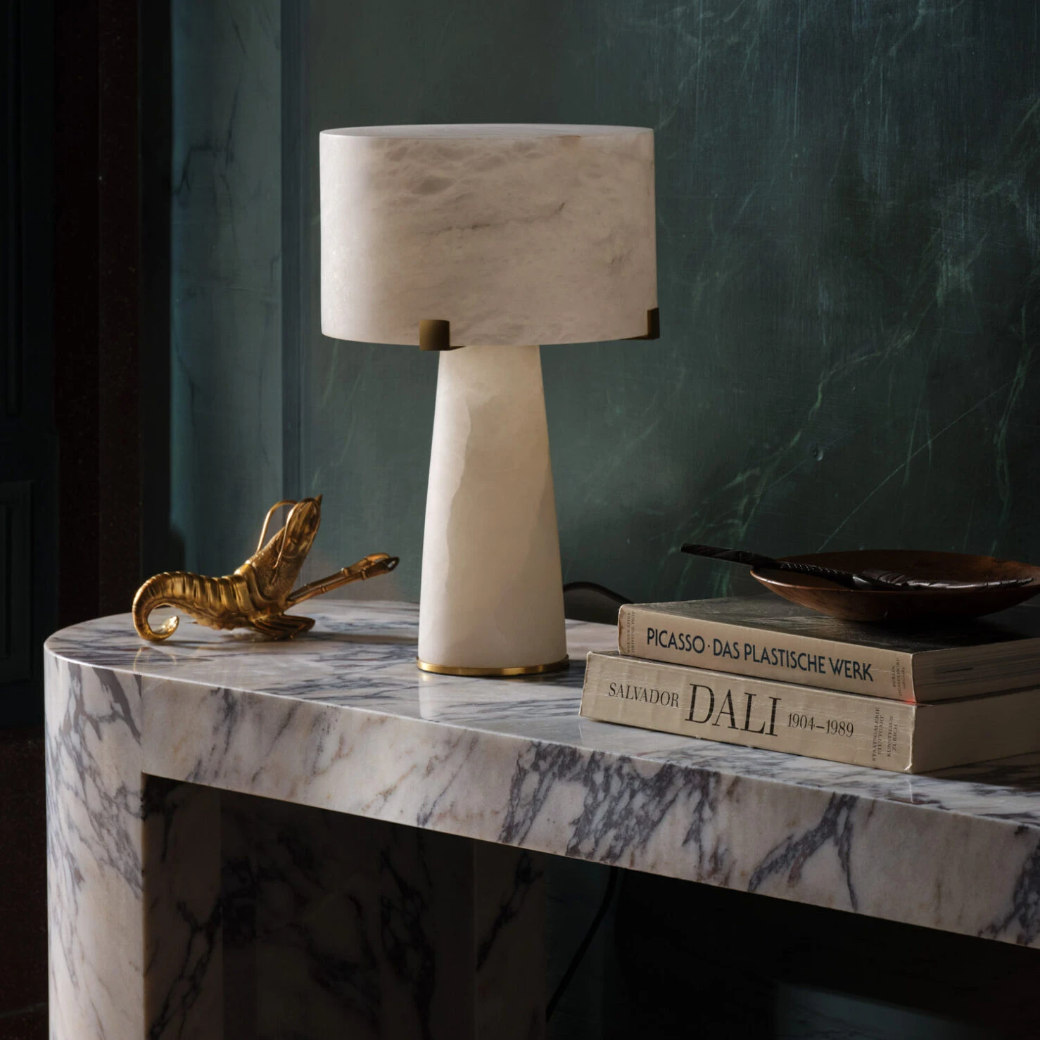 Pure White Lines - Eris Table Lamp - Small