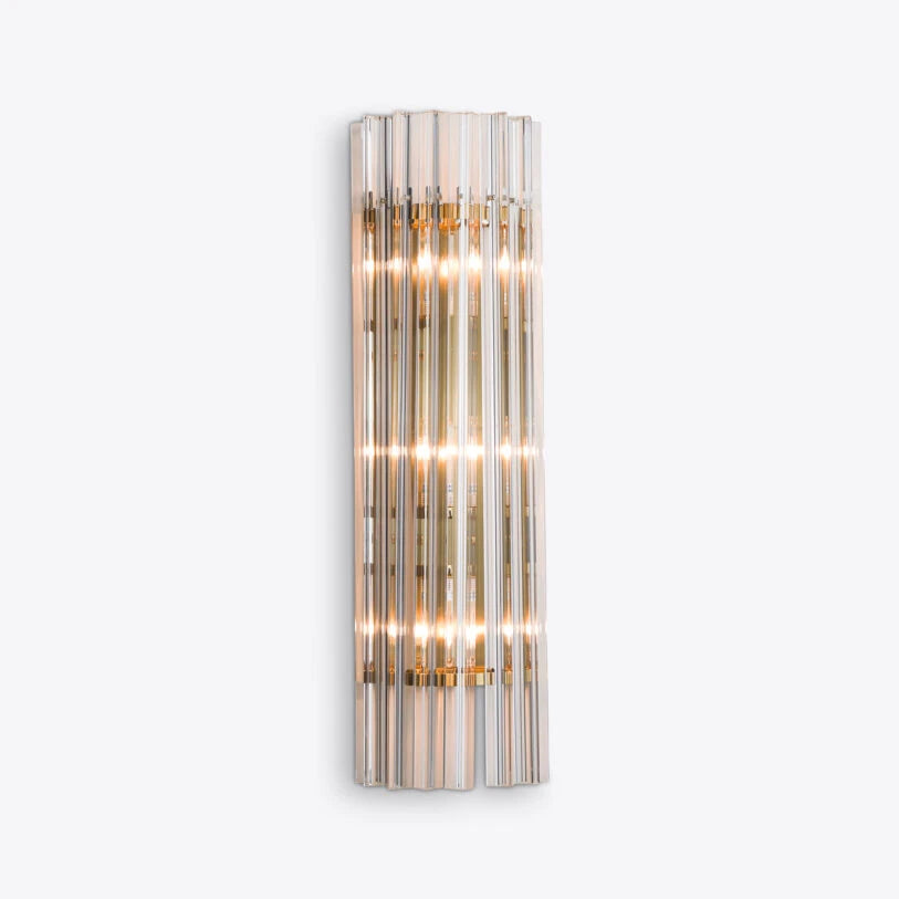 Pure White Lines Clear Amaro IP44 Wall Light - available in two sizes