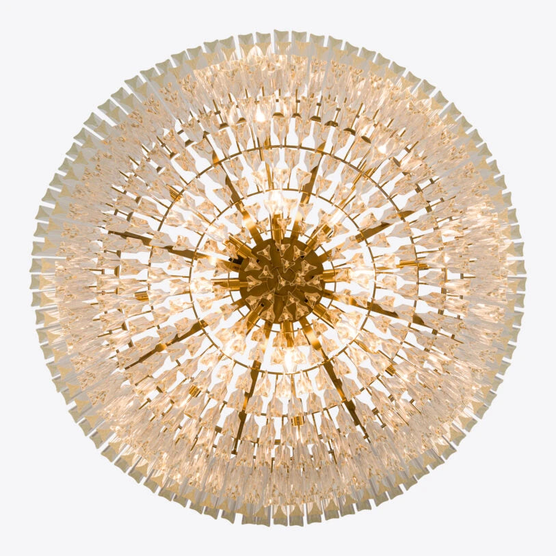 Pure White Lines Large Amaro Drum Chandelier