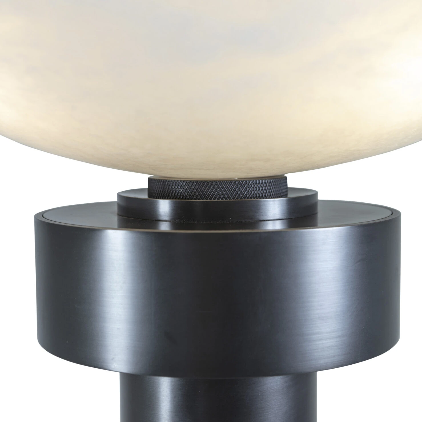 Pure White Lines - Eli Alabaster Floor Lamp