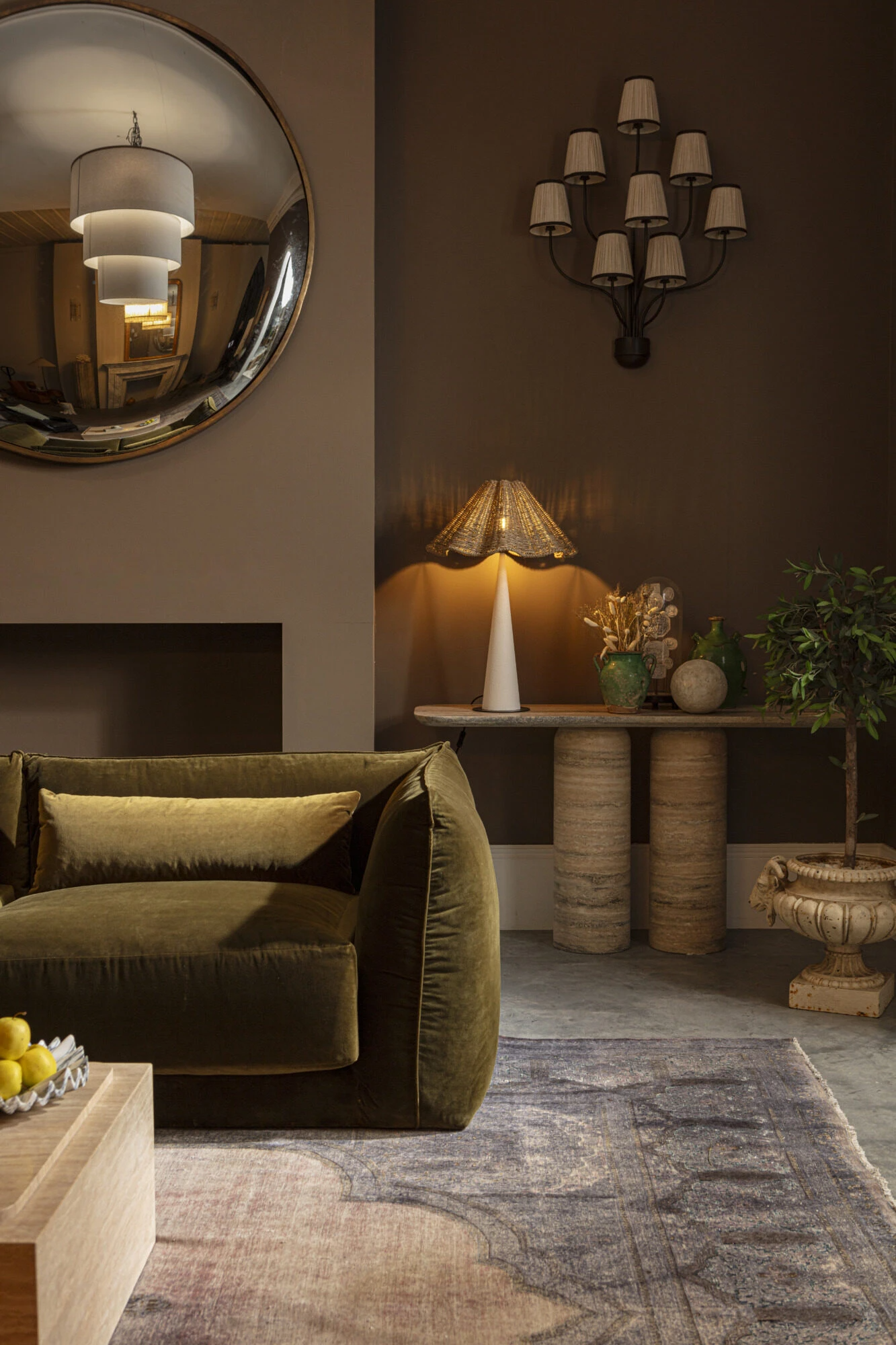 Pure White Lines - Gigi Table Lamp - Seagrass Shade