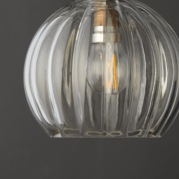 Pooky - Pumpkin Pendant Light Shade - Smaller - Clear Glass