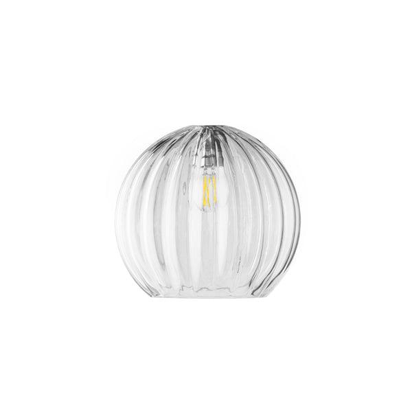 Pooky - Pumpkin Pendant Light Glass Shade - Regular - Clear Glass