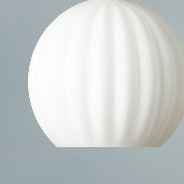 Pooky - Pumpkin Pendant Light Glass Shade - Regular - Opaline Glass