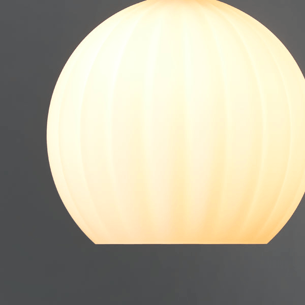 Pooky - Pumpkin Pendant Light Glass Shade - Regular - Opaline Glass