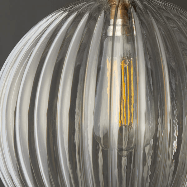 Pooky - Pumpkin Pendant Light Shade - Larger - Clear Glass