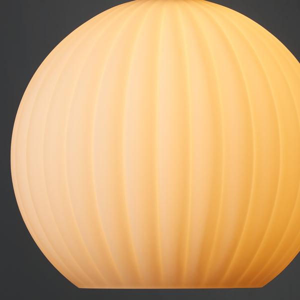 Pooky - Pumpkin Pendant Light Shade - Larger - Opaline Glass