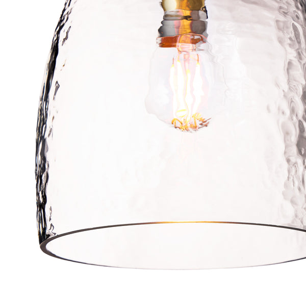 Pooky - Rory Pendant Shade - Clear Hammered Glass