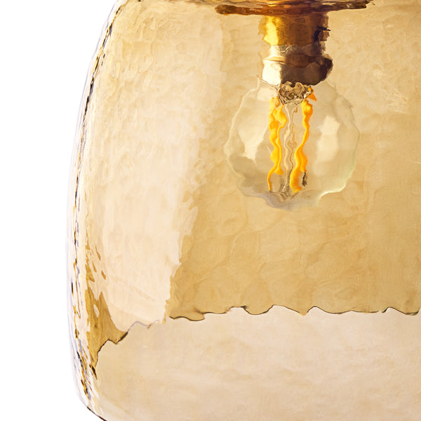 Pooky - Rory Pendant Shade - Honey Hammered Glass