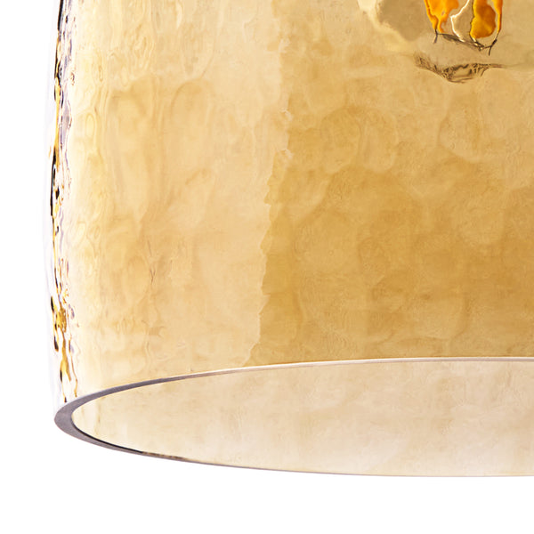 Pooky - Rory Pendant Shade - Honey Hammered Glass