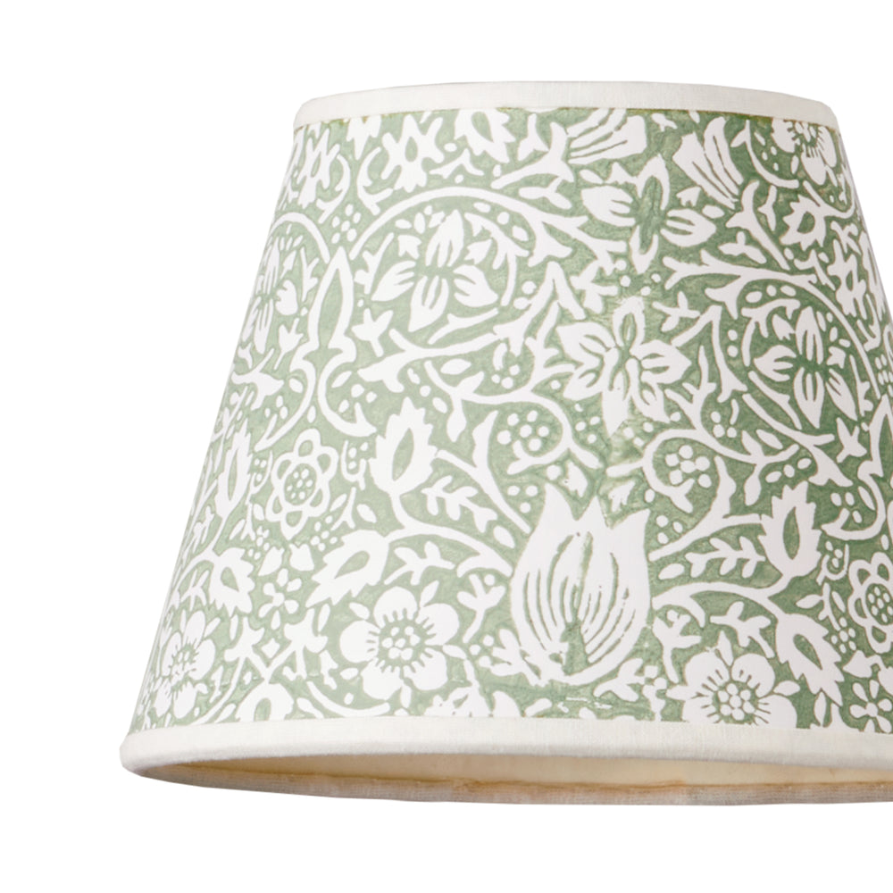 Pooky - 18cm Block Printed Pendant Shade - Leafy Arbour Borage - Morris & Co