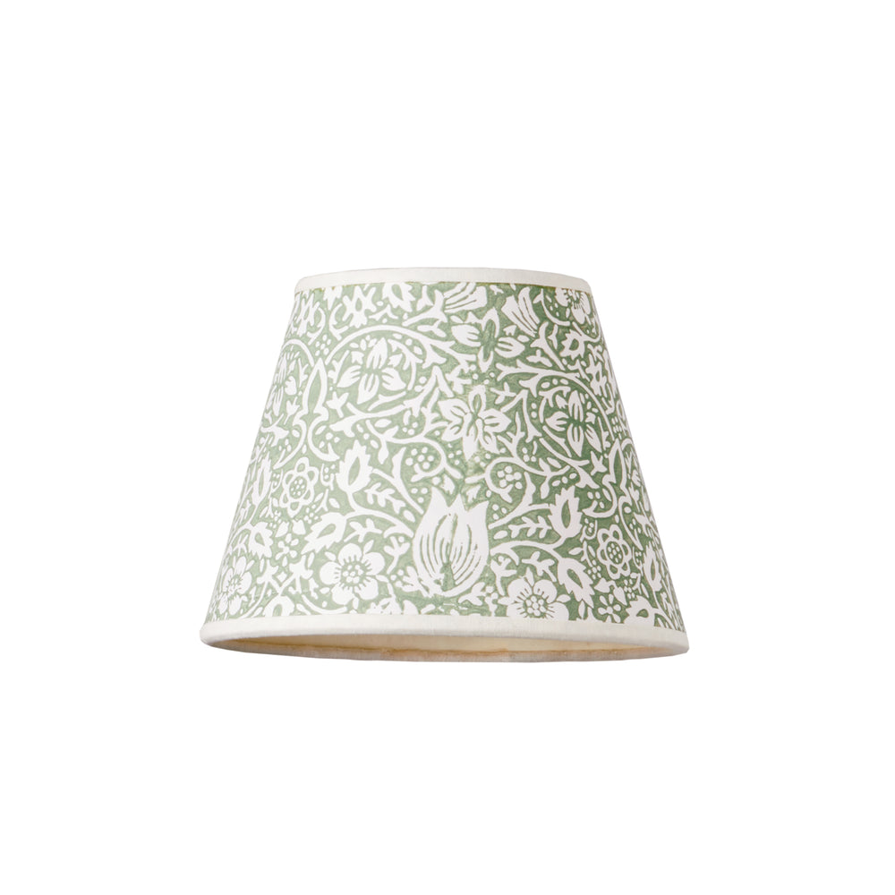 Pooky - 18cm Block Printed Pendant Shade - Leafy Arbour Borage - Morris & Co