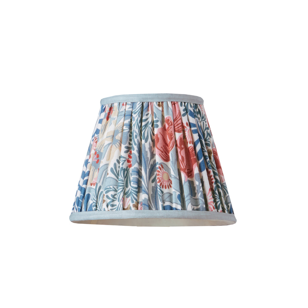 Pooky - 18cm Pendant Shade - Indigo - Barbed Berry Bower Printed Cotton - Morris & Co