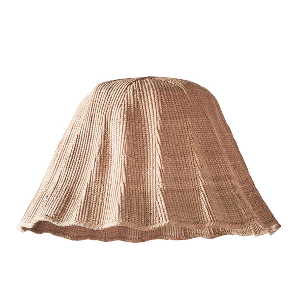 Pooky - Wonky Wave Pendant Light Shade - Larger - Natural Woven Palm Basket