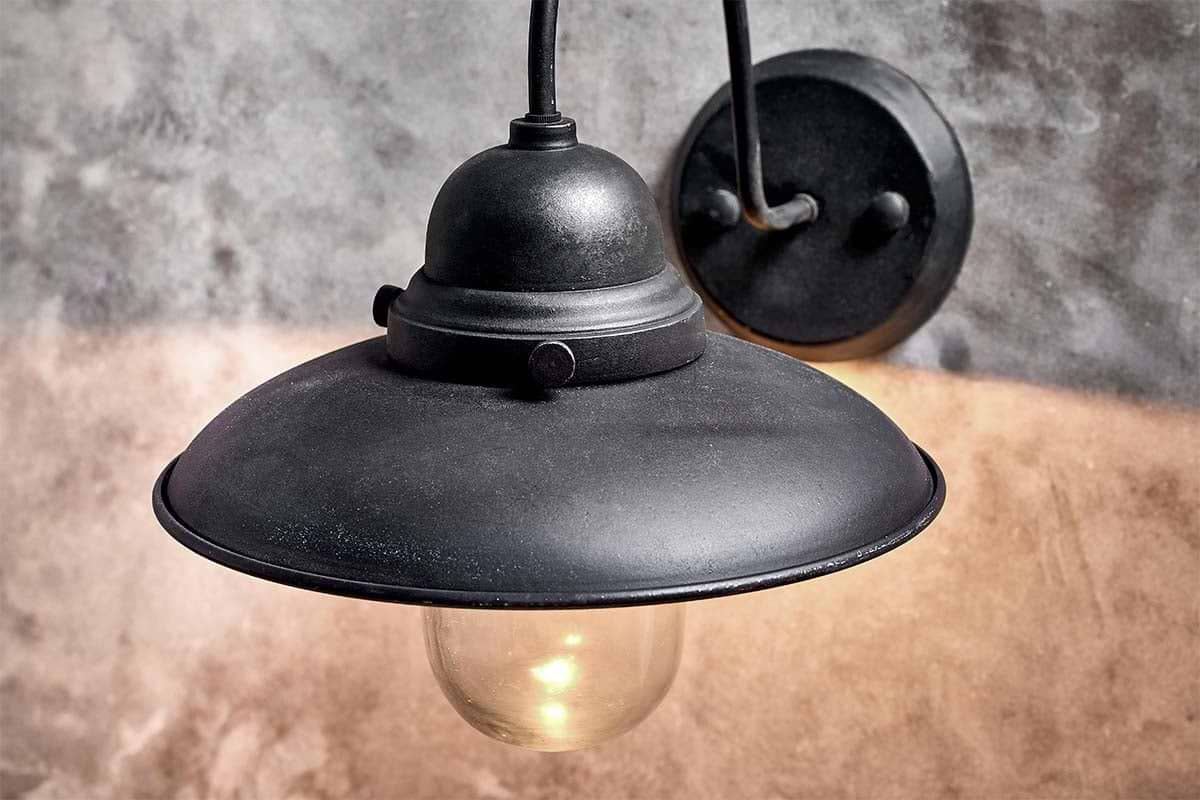 Nkuku - Phena Swan Neck Metal Wall Lamp - Outdoor