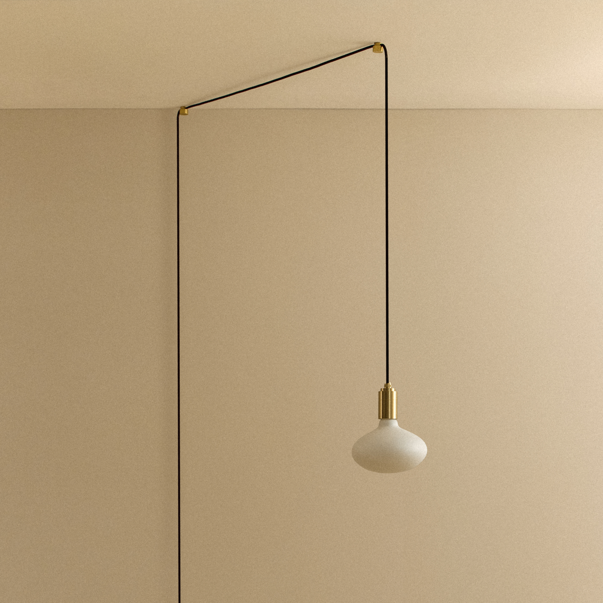 Tala Oval Dim-to-Warm Plug-In Pendant in Brass