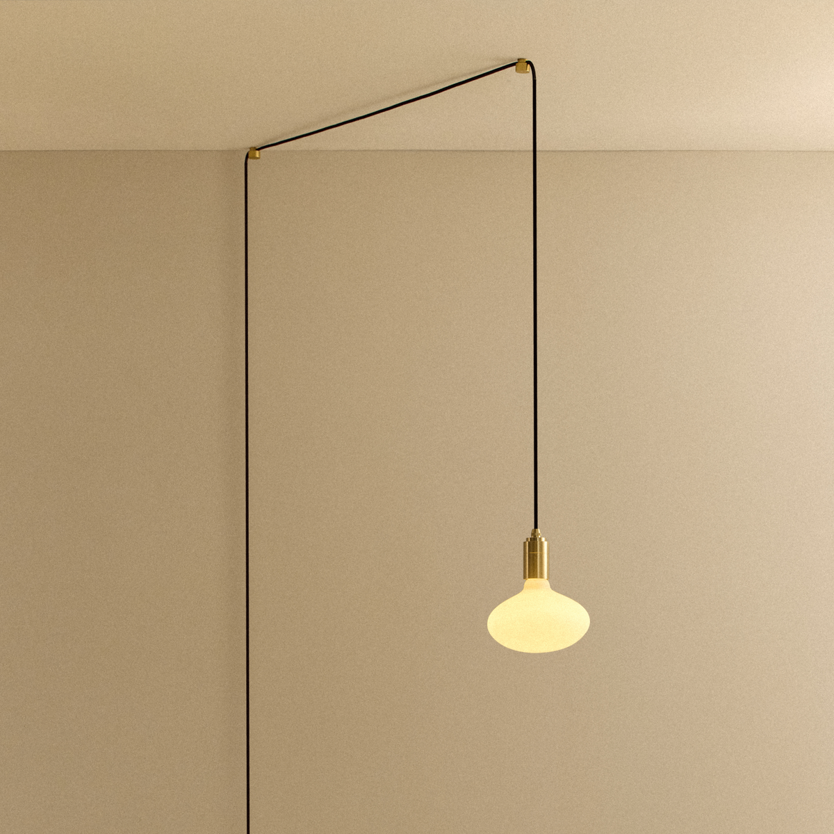 Tala Oval Plug-In Pendant in Brass