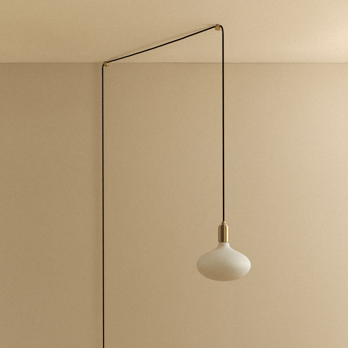 Tala Oval II Plug-In Pendant in Brass