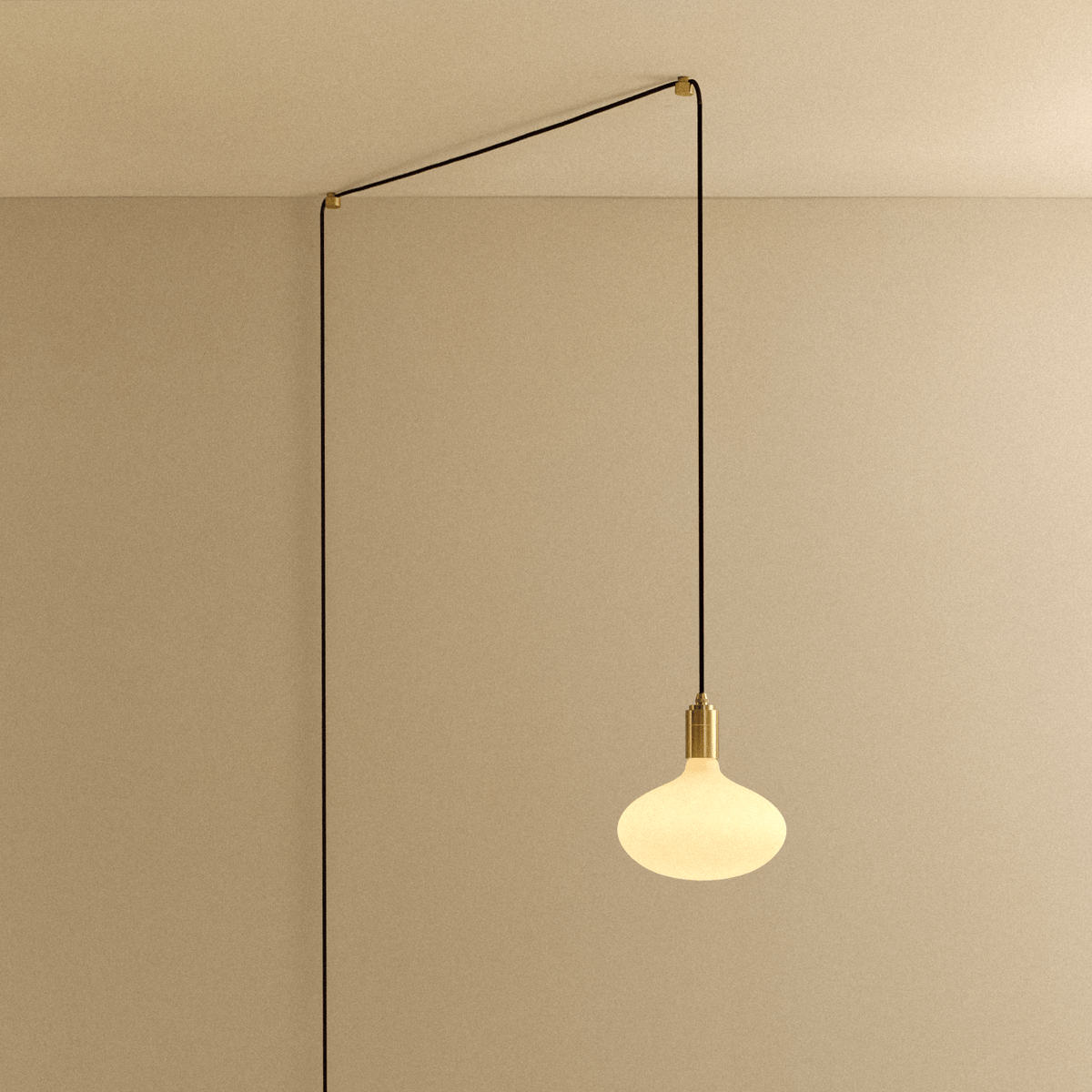 Tala Oval II Plug-In Pendant in Brass