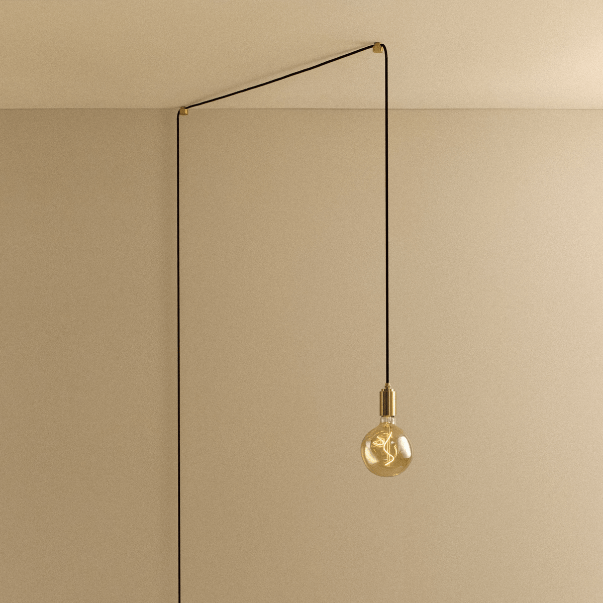 Tala Voronoi I Plug-In Pendant in Brass