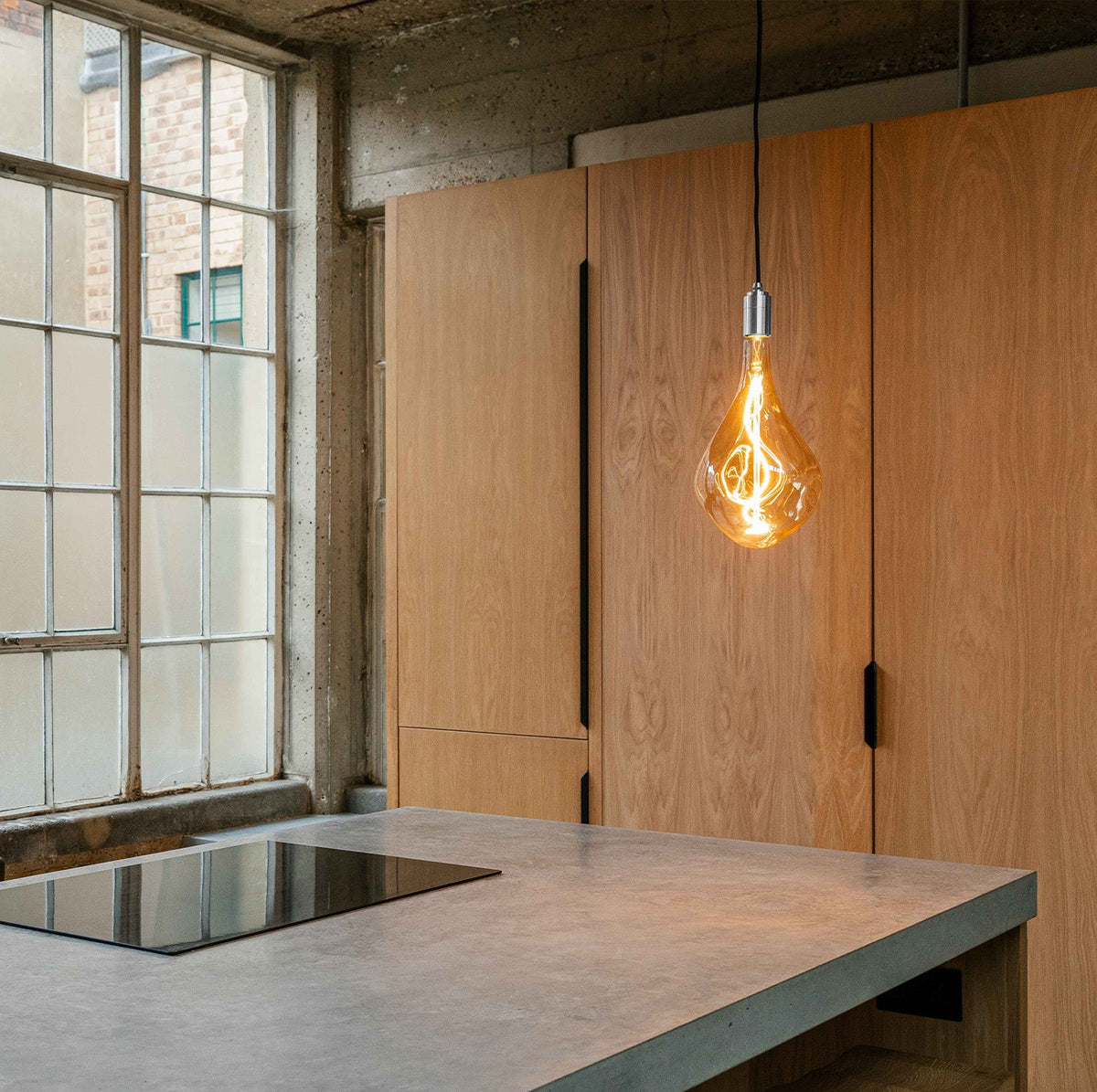 Tala Voronoi III Plug-In Pendant in Stainless Steel