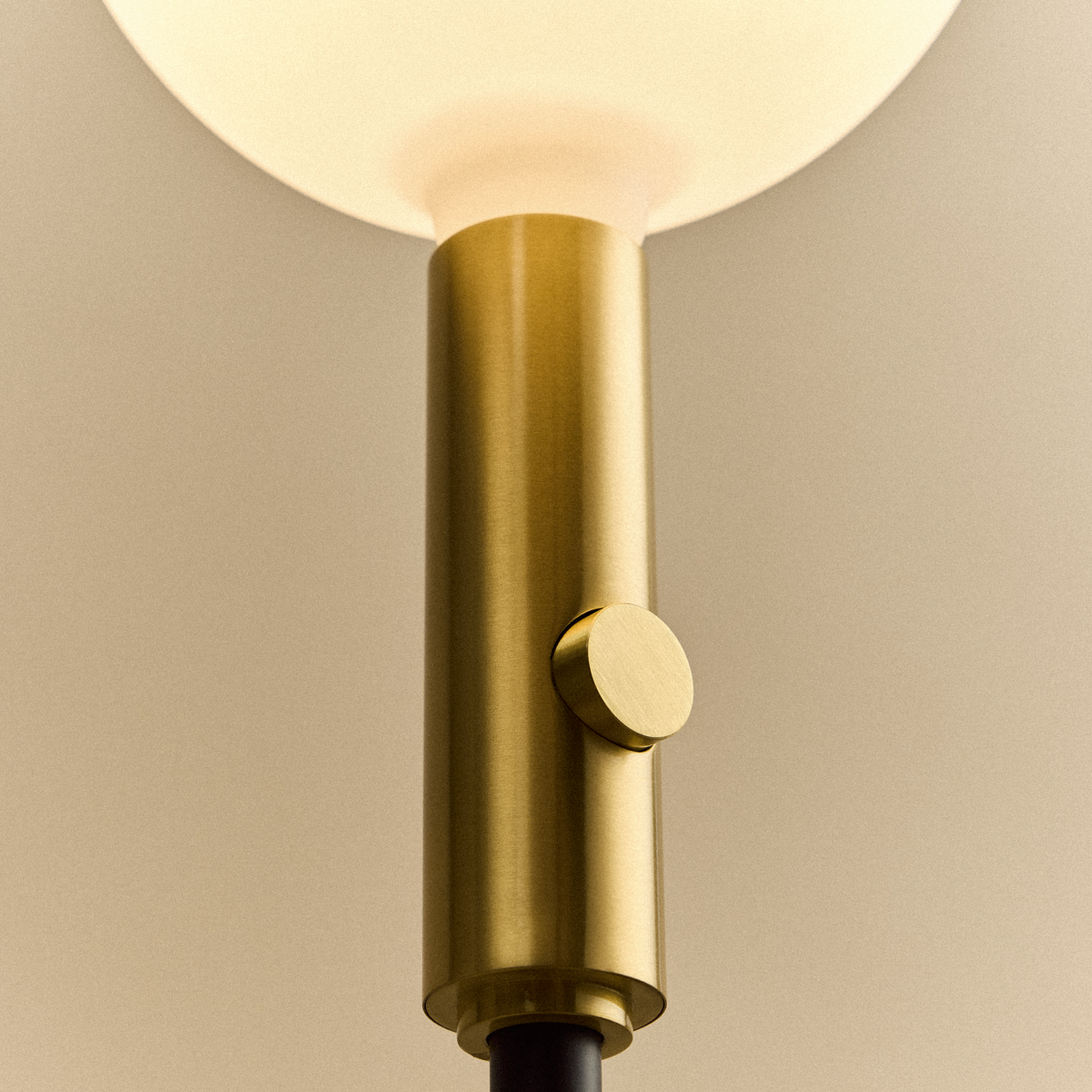 Tala Poise Adjustable Floor Lamp in Brass + Sphere V