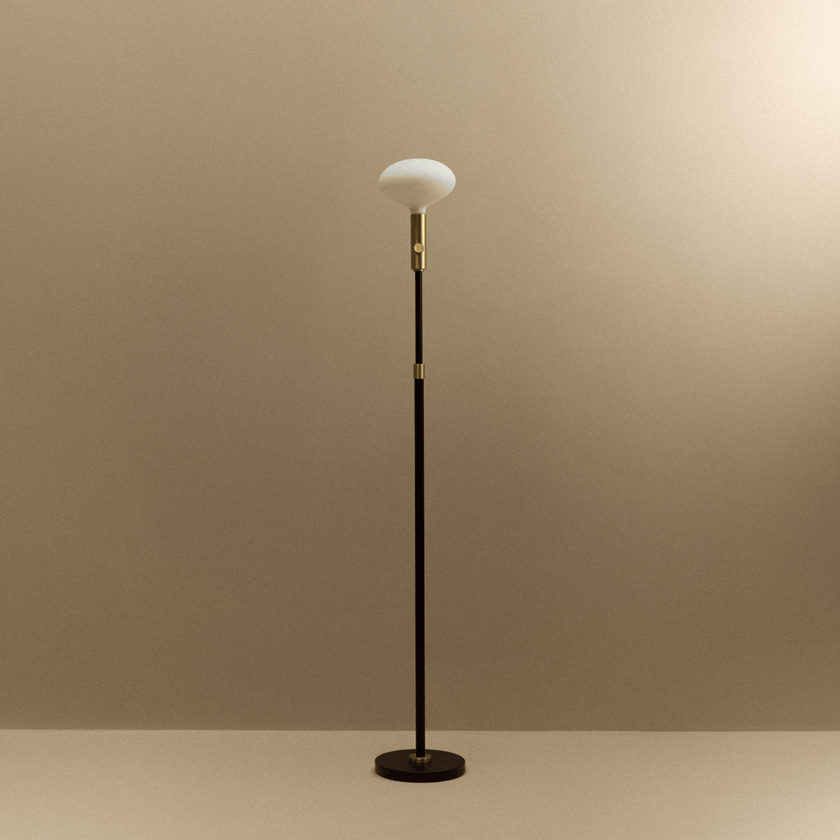 Tala Poise Adjustable Floor Lamp in Brass + Oval II