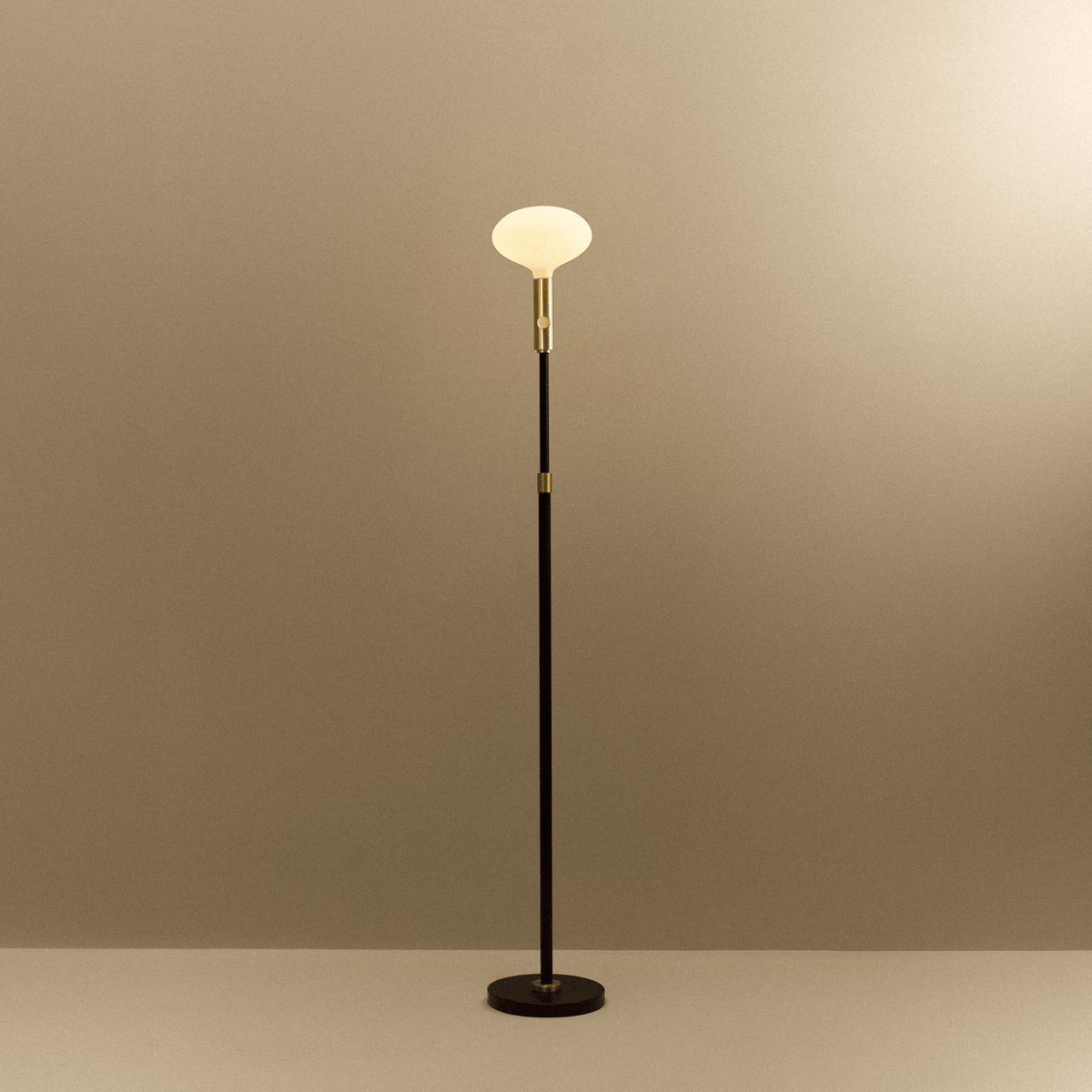 Tala Poise Adjustable Floor Lamp in Brass + Oval II