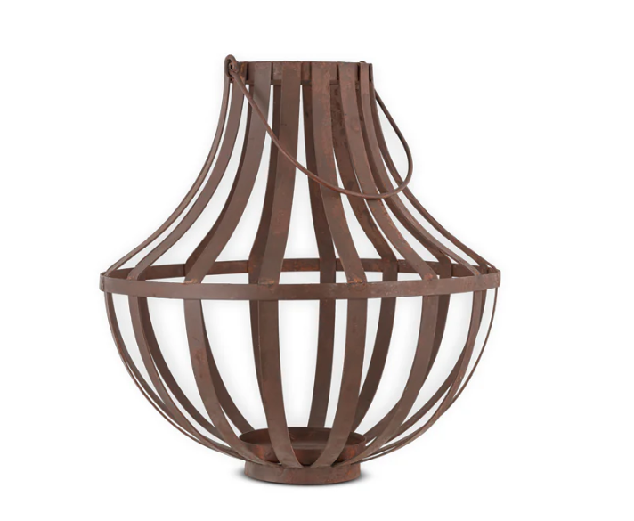 Nkuku Pothos Large Lantern - Rust