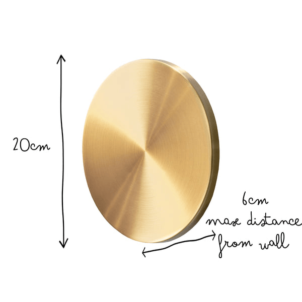 Pooky - Helios Rechargeable wall Light - Larger - Brushed Gold Aluminium