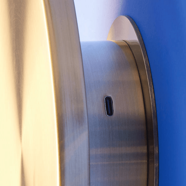 Pooky - Helios Rechargeable wall Light - Larger - Brushed Gold Aluminium