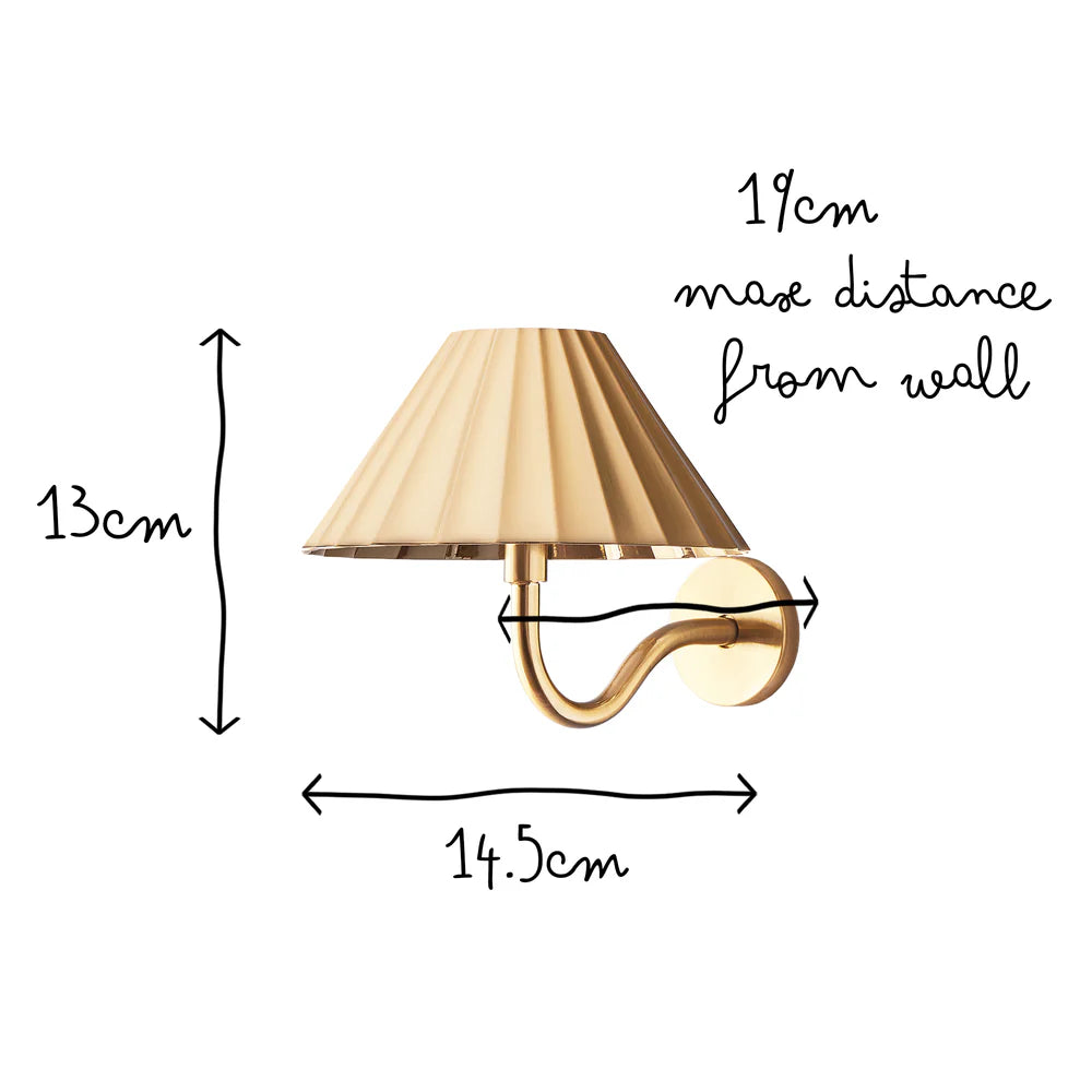Pooky Twinky Rechargeable Wall Light in Antique Brass