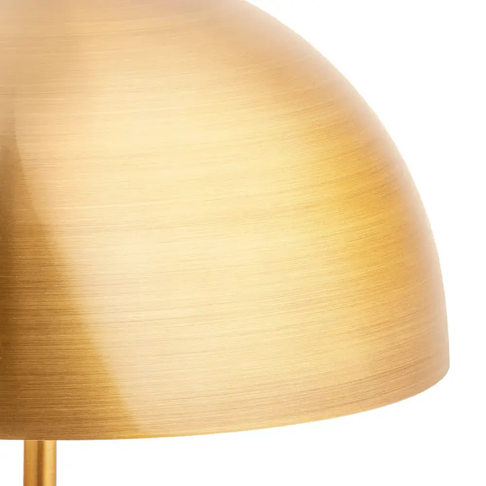 SALE - Pooky Utopia Rechargeable Table Lamp in White Marble, showcasing a beautiful brass lamp shade.