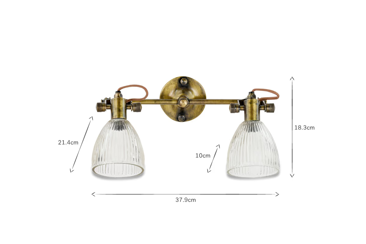 Nkuku - Rarni Recycled Glass Double Wall Light